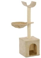Shumee Cat Scratcher with Sisal Posts Beige 30 × 30 × 105cm - Cat Scratcher
