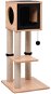 Shumee Škrabadlo drevené s preliezačkou a kukaňou 90 × 40 × 40 cm čierne - Škrabadlo pre mačky