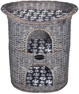 Shumee Cat Willow Wicker Scratcher with Two Floors with a Mattress 58 × 62 × 42cm - Cat Scratcher