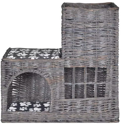 Shumee Kočičí Škrabadlo Hrad z vrbového proutí s matrací 55 × 53 × 27 cm - Škrabadlo pro kočky - Hlavní obrázek