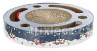 Trixie Christmas Scratching Drum with Toys Blue and White 33 × 5,5cm - Cat Scratcher