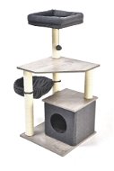 Pet Star Cat rest with scratching posts hammock and house dark grey - Cat Scratcher