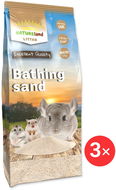 Nature Land písek pro činčily a hlodavce 3 × 1 kg - Koupací písek
