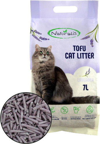 Naturalis TOFU Cat litter with lavender scent 7 l - Cat Litter - Main image