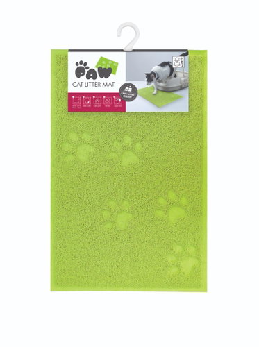 M-Pets Cat litter tray with paws 30 x 40 cm green - Litter Box Accessories - Main image