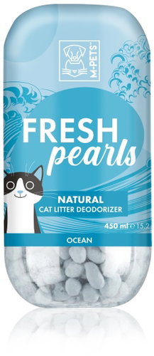 M-Pets FRESH Pearls Deodorant for cat toilets - ocean scent 450 ml - Removal of Odours and Bacteria - Main image