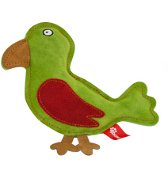 Akinu  Toy Bird, Premium Leather, Green - Dog Toy