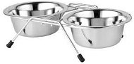 Akina 2 Stainless-steel Bowls in Stand, 225ml - Dog Bowl