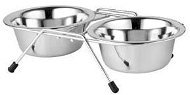 Akinu 2 Stainless-steel Bowls in Stand, 750ml - Dog Bowl