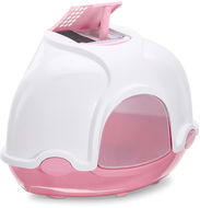 IMAC Indoor Cat Corner Toilet with Filter 52 × 52 × 44.5cm Pink - Cat Litter Box