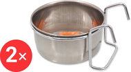 Bird Jewell stainless steel hanging bowl 8,3 cm 0,21 l 2 pcs - Bird Bowl