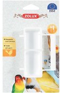 Zolux Krmítko bílé pro ptáky s bidlem 70 × 60 × 43 mm - Krmítko pro ptáky