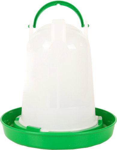 Flamingo Twist Poultry waterer 1 l, round, green/white - Bird Water Bowl - Main image