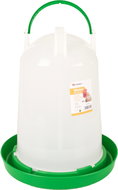 Flamingo Twist Poultry feeder 10 l, round, green/white - Bird Water Bowl
