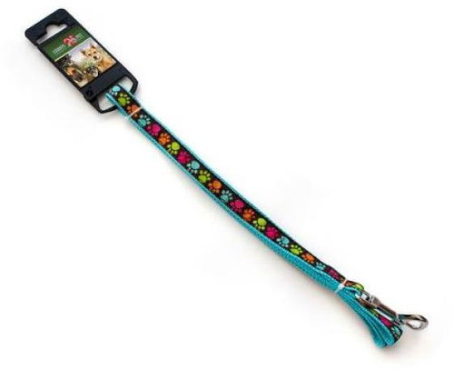 Cobbys Pet Textile leash with paws blue 120 × 1,6cm - Leash - Main image
