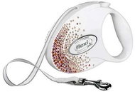 Flexi Glam SWAROVSKI® Splash Orient tape white M 5m up to 25kg - Leash