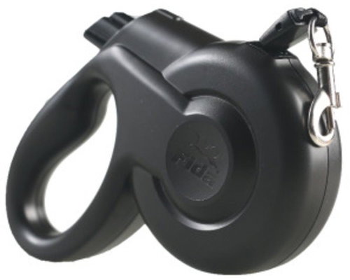 Fida Minia Self-winding tape guide black S / up to 12 kg - Leash - Main image