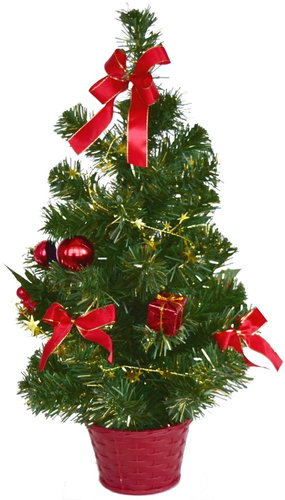 DOMMIO Christmas tree decorated - red, 50 cm - Christmas Tree - Main image