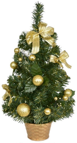 DOMMIO Christmas tree decorated - gold, 50 cm - Christmas Tree - Main image