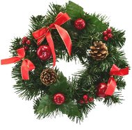 Christmas Wreath Dommio Věneček s červenou mašlí 25 cm - Vánoční věnec