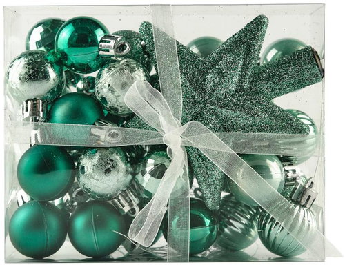 DECOLED Christmas decorations - set, jade green, 30 pcs - Christmas Ornaments - Main image