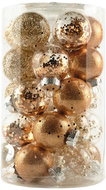 DECOLED Christmas ornaments - plastic balls, bronze, diameter 6 cm, 25 pcs - Christmas Ornaments
