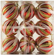 DECOLED Christmas decorations - plastic balls, coloured, diameter 8 cm, 18 pcs - Christmas Ornaments