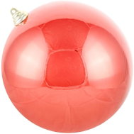 DECOLED Christmas decorations - plastic ball,, red glossy, diameter 20 cm - Christmas Ornaments