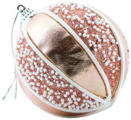 DECOLED Christmas decorations - plastic ball, pink with lace pattern, diameter 8 cm - Christmas Ornaments