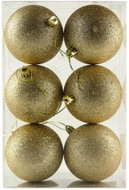 DECOLED Christmas decorations - plastic balls, champagne, diameter 8 cm, 6 pcs - Christmas Ornaments