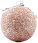 DECOLED Plastová koule, prům. 8 cm, růžová, s vločkou - Vánoční ozdoby