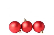 DECOLED Christmas ornaments - plastic balls, matt red, diameter 10 cm, 6 pcs - Christmas Ornaments