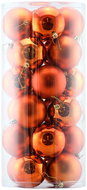 DECOLED Christmas decorations - plastic balls, copper matt/gloss, diameter 8 cm, 24 pcs - Christmas Ornaments