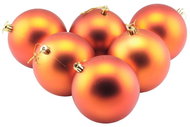 DECOLED Christmas decorations - plastic balls, copper matt, diameter 10 cm, 6 pcs - Christmas Ornaments