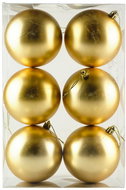 DECOLED Christmas decorations - plastic balls, champagne matt, diameter 10 cm, 6 pcs - Christmas Ornaments