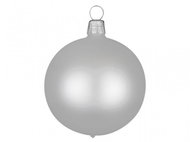 DECOLED Christmas decorations - plastic balls, silver matt, diameter 10 cm, 6 pcs - Christmas Ornaments