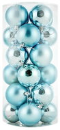 DECOLED Christmas decorations - plastic balls, turquoise matt/gloss, diameter 8 cm, 24 pcs - Christmas Ornaments