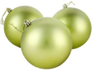 DECOLED Christmas decorations - plastic balls, green matt, diameter 10 cm, 6 pcs - Christmas Ornaments