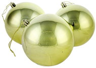 DECOLED Christmas decorations - plastic balls, green glossy, diameter 10 cm, 6 pcs - Christmas Ornaments