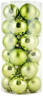 DECOLED Christmas decorations - plastic balls, green matt/gloss, diameter 8 cm, 24 pcs - Christmas Ornaments