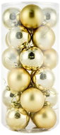 DECOLED Christmas decorations - plastic balls, gold matt/gloss, diameter 6 cm, 24 pcs - Christmas Ornaments