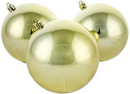 DECOLED Christmas ornaments - plastic balls, golden shiny, diameter 10 cm, 6 pcs - Christmas Ornaments