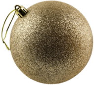 DECOLED Christmas decorations - plastic balls, champagne glitter, diameter 10 cm, 6 pcs - Christmas Ornaments