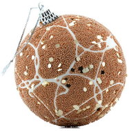 DECOLED Christmas decorations - plastic ball, burgundy with sequins, diameter 8 cm - Christmas Ornaments