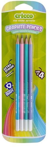 CRICCO HB, dreieckig, pastellfarben - 4er-Pack - Bleistift - Hauptbild