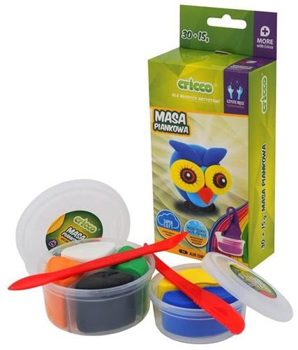 CRICCO Schaumstoff, Eulen-Set, 6 Farben - Knetmasse - Hauptbild