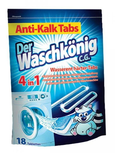 WASCHKÖNIG limescale tablets for washing machine 18 pcs - Washing Machine Cleaner - Main image