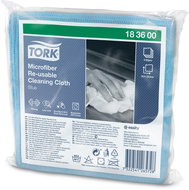 TORK Folded Nonwoven, Microfibre, Blue - Microfiber Cloth