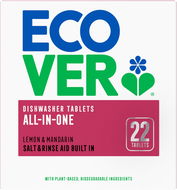 ECOVER All in One Lemon & Mandarin 22 pcs - Eco-Friendly Dishwasher Tablets