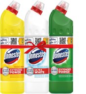 DOMESTOS Ultra White, Extended Power Citrus & Pine 3× 750 ml - WC gel